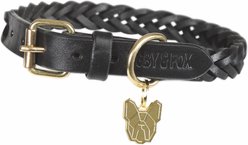 Digby & Fox Plaited Dog Collar, Black, X-Small