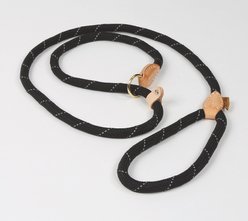 Digby & Fox Reflective Slip Dog Lead, Black