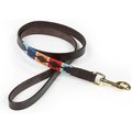 Digby & Fox Drover Polo Dog Lead, Turquoise/Red/Orange/Blue, Small