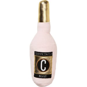 Cosmo Furbabies Rose' Bottle Plush Dog Toy, Pink, 10-in