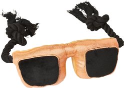 Cosmo Furbabies Sunglasses Plush Dog Toy, Orange, 8-in