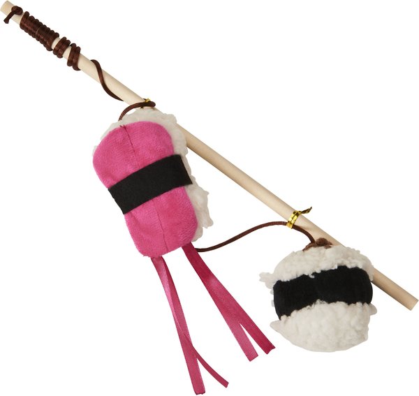 Cosmo Furbabies Sushi Wand Cat Toy, Salmon & Roll, 12-in slide 1 of 2