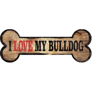 Fan Creations I Love My Dog Wall Decor, Bulldog
