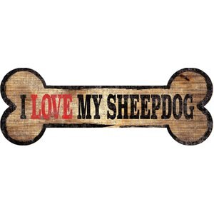 Fan Creations I Love My Dog Wall Decor, Sheepdog