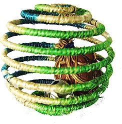 Planet Pleasures Spiral Ball with Catnip & Bell Cat Toy, Large