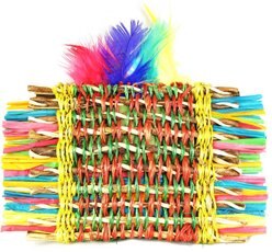 Planet Pleasures Scratch Pillow with Catnip & Feathers Cat Toy