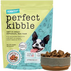 Yumwoof Natural Pet Food Perfect Kibble All Lifestages Soft & Chewy Dehydrated Dog Food, 3.5-lb bag