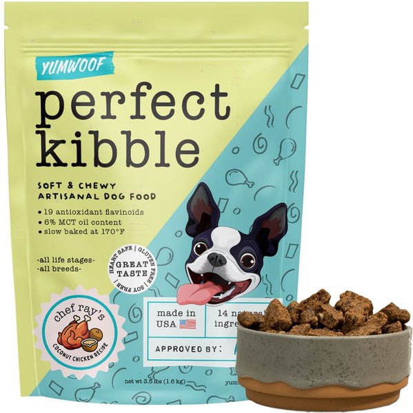 Discontinued YUMWOOF NATURAL PET FOOD Perfect Kibble Soft Chewy Artisanal Dog Food 3.5 lb bag Chewy