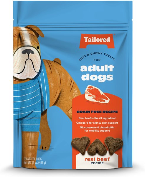 Tailored Real Beef Recipe Grain-Free Soft Dog Treats, 16-oz bag slide 1 of 6
