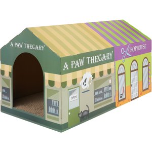 Frisco Halloween A-Paw-Thecary & Chop House Cardboard Cat House with Catnip
