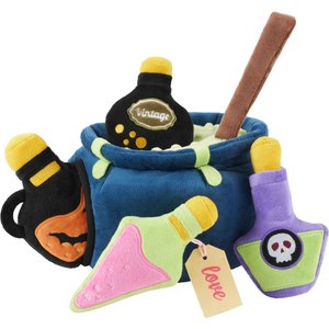 Frisco Halloween Cauldron Hide & Seek Puzzle Plush Squeaky Dog Toy, Medium/Large