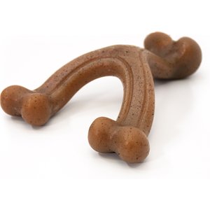 Nylabone Gourmet Style Strong Chew Wishbone Bacon Dog Toy, Bacon, Small/Regular