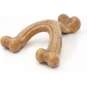 Nylabone Gourmet Style Strong Chew Wishbone Chicken Dog Toy, Brown, Small/Regular