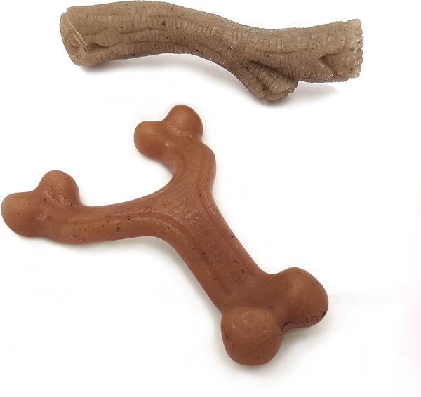 Nylabone Gourmet Style Bacon & Peanut Butter Strong Chew Dog Toy Bundle, 2 count, Small slide 1 of 11