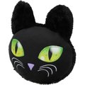 Frisco Halloween Black Cat Round Plush Squeaky Dog Toy, Medium/Large