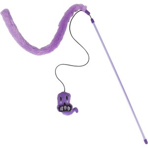 Frisco Halloween Ghost & Fabric Teaser Wand Cat Toy with Catnip