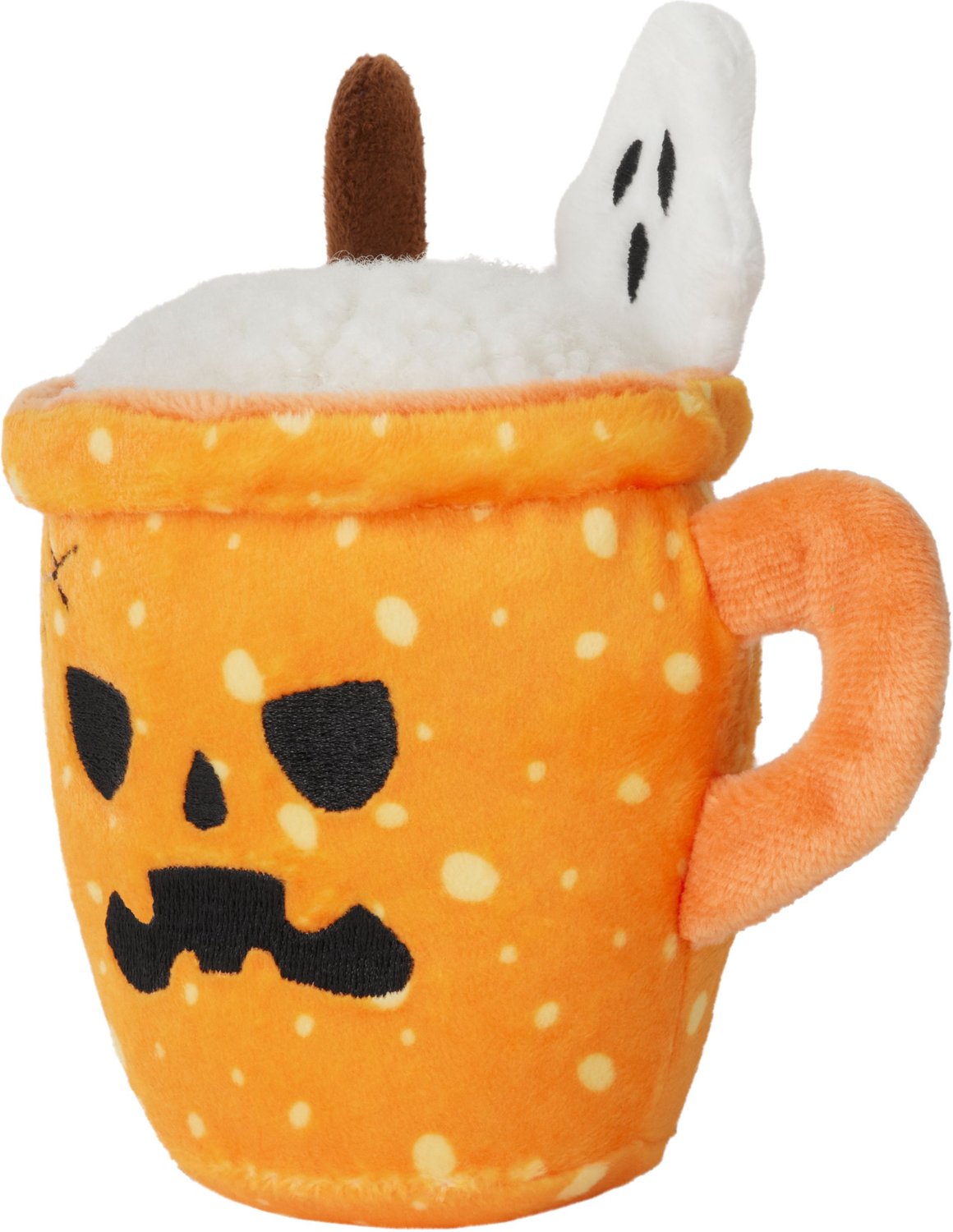 Frisco Halloween Spooky Pumpkin Spice Latte Plush Cat Toy with Catnip