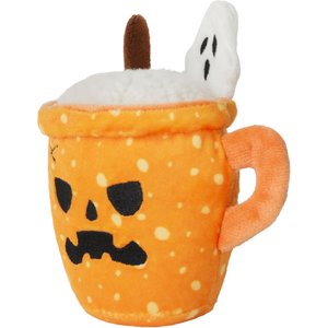 Frisco Halloween Spooky Pumpkin Spice Latte Plush Cat Toy with Catnip