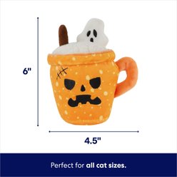 Frisco Halloween Spooky Pumpkin Spice Latte Plush Cat Toy with Catnip slide 2 of 4
