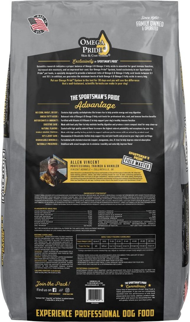 Sportsman's Pride Limited Ingredient Formula 26/18 Dry Dog Food
