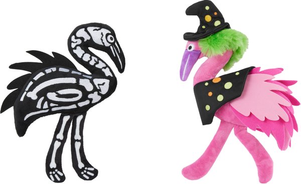 Frisco Halloween Flamingo Plush Squeaky Dog Toy, 2 count slide 1 of 5