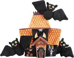 Frisco Halloween Haunted House Hide & Seek Puzzle Plush Squeaky Dog Toy, Small/Medium