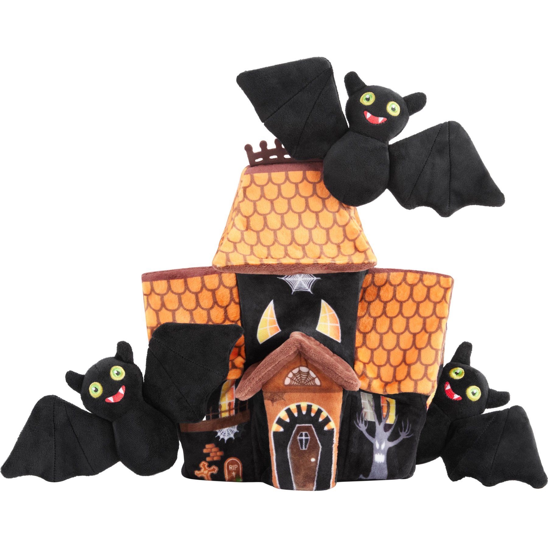 Frisco Halloween Candy Cauldron Hide & Seek Puzzle Plush Squeaky Dog Toy, Medium