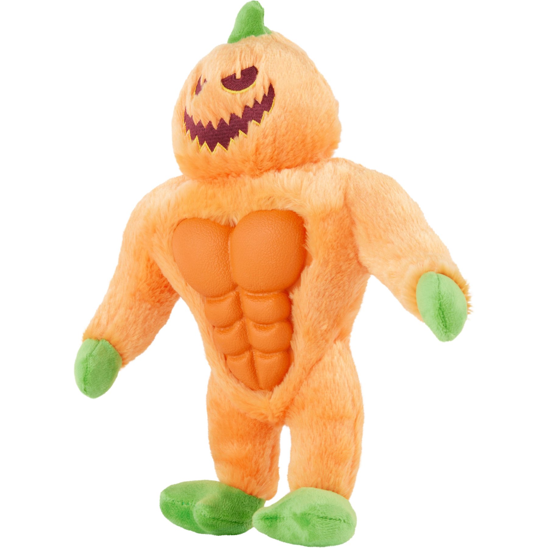 stuffed pumpkin dog toy