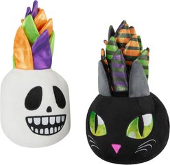 Frisco Halloween Succulents Plush Squeaky Dog Toy, Medium/Large, 2 count