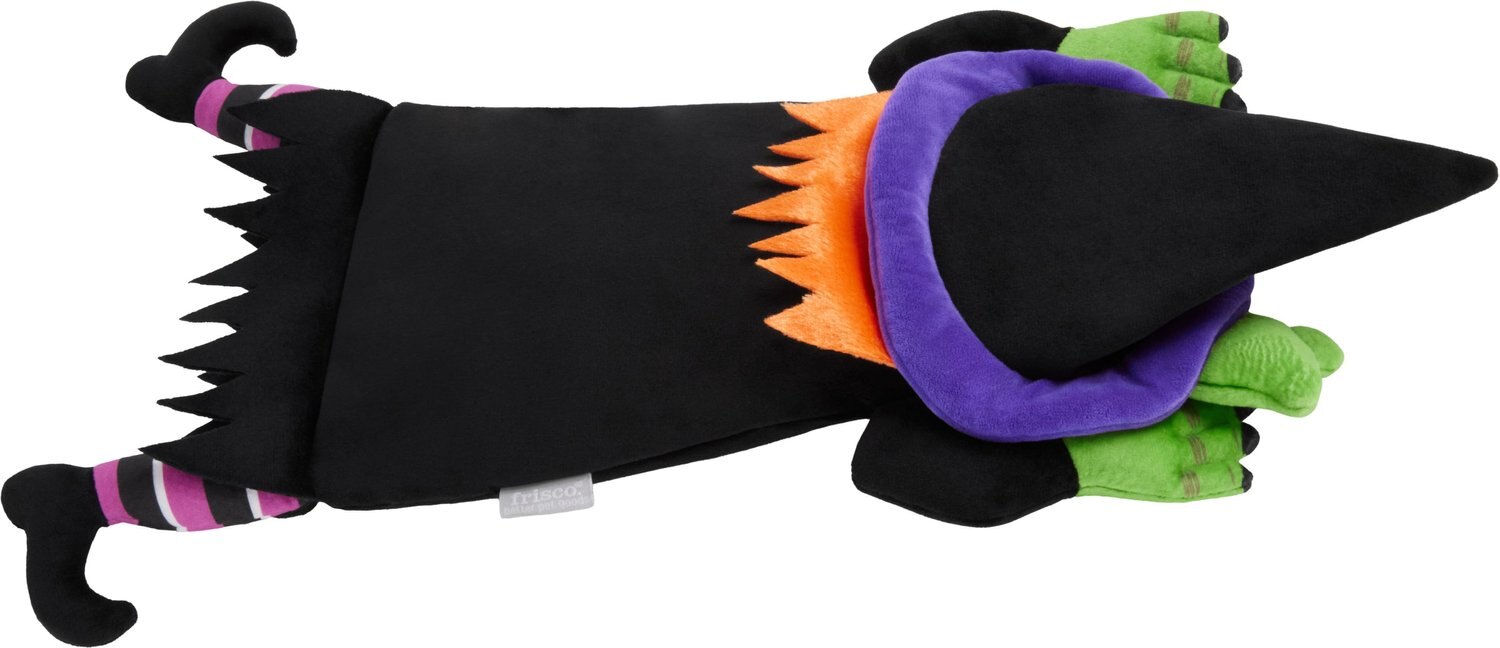 Frisco Halloween Bear Witch Plush Squeaky Dog Toy