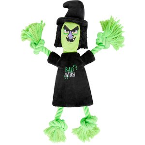 Frisco Halloween Witch Plush with Rope Dog Toy