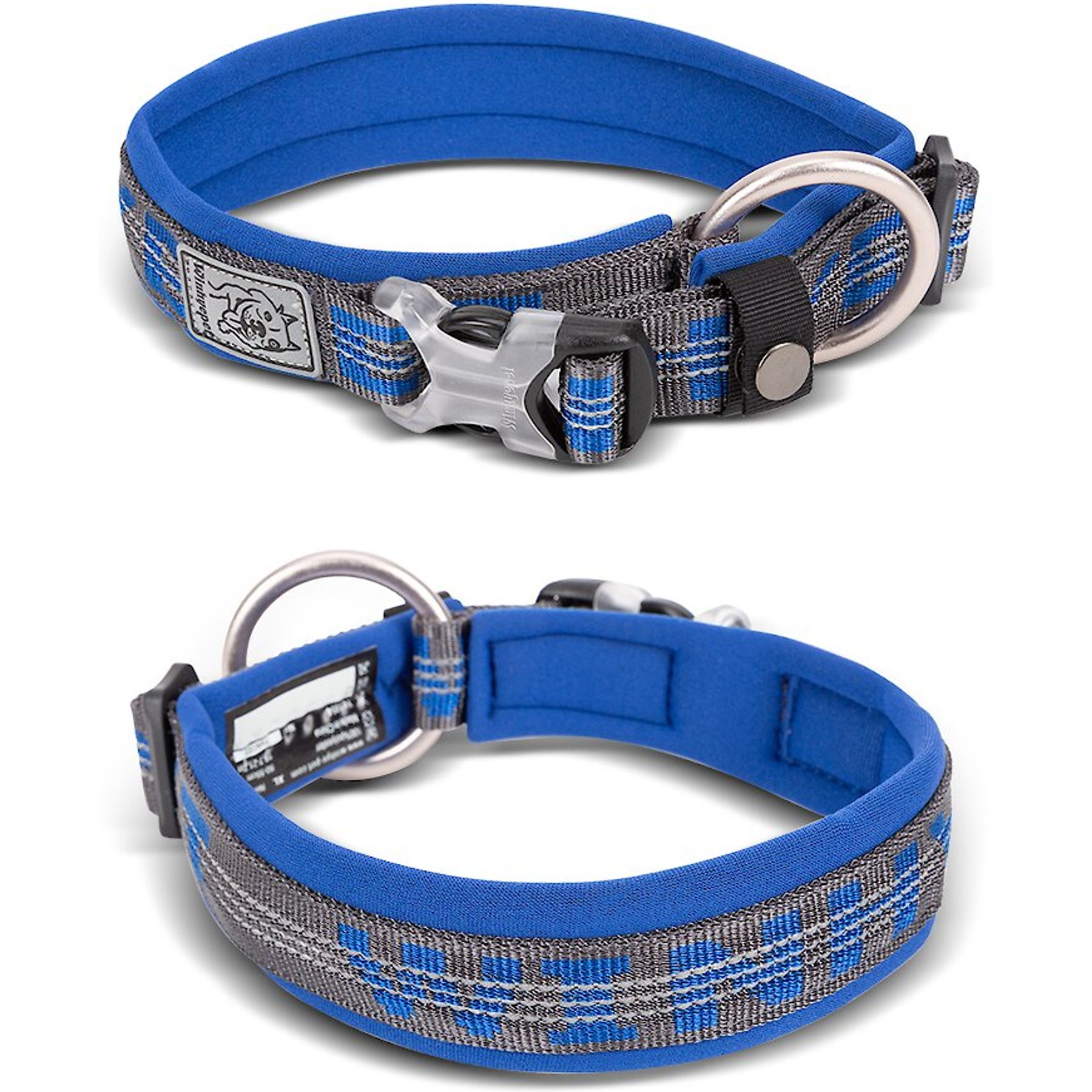 Chai's Choice Chai's Choice Premium Dog Collar, Royal Blue & Gray, 3X-Large