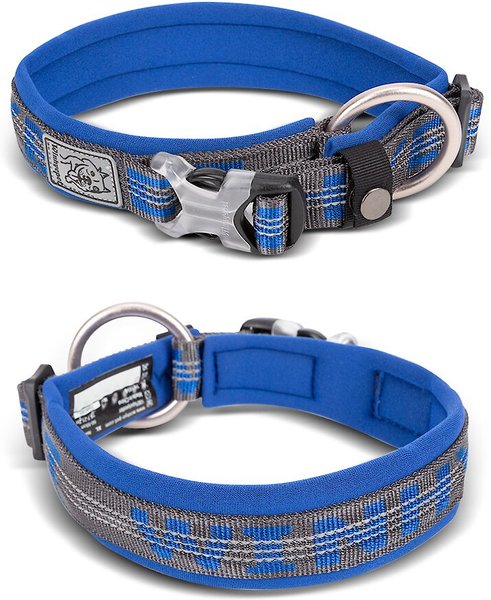Chai's Choice Premium Dog Collar, Royal Blue & Gray, Large slide 1 of 7