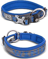 Chai's Choice Premium Dog Collar, Royal Blue & Gray, Medium