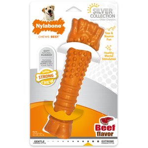 Nylabone Strong Chew Rubber Senior Beef Flavor Dog Chew Toy, X-Large
