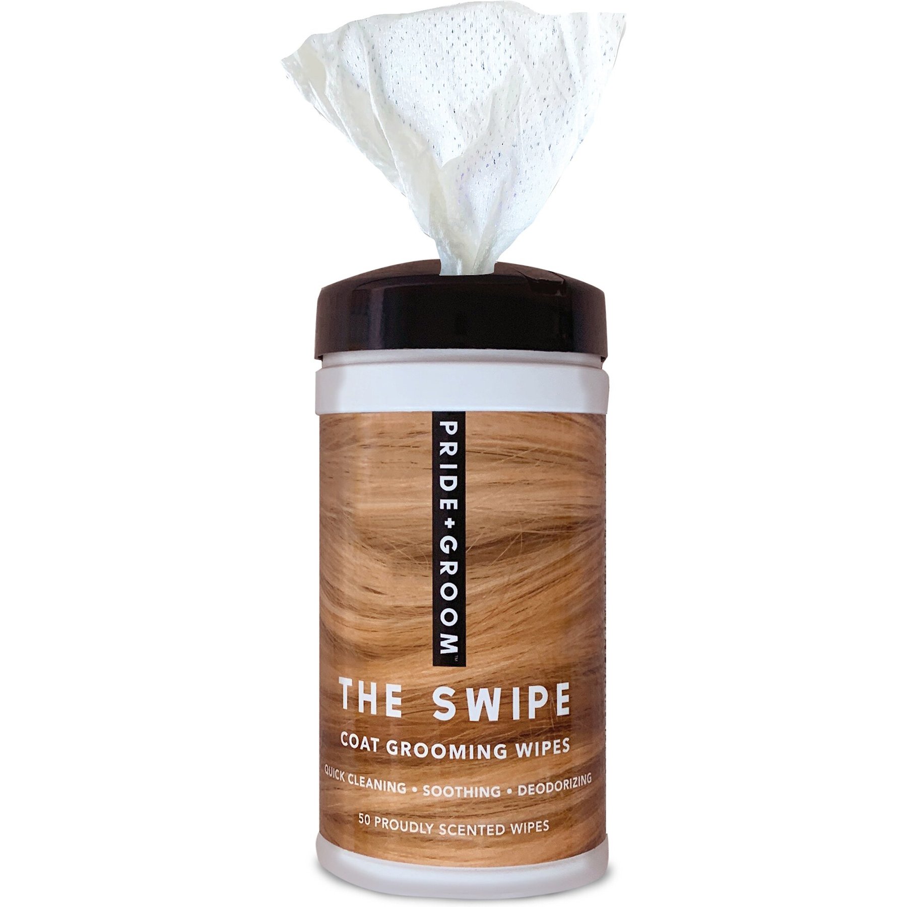 Pride+Groom Pride+Groom The Swipe Scented Coat Grooming Dog & Cat Wipes, 50 count