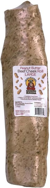 Barking Buddha Peanut Butter Beef Cheek Roll Dog Treats, 10-12-in slide 1 of 2