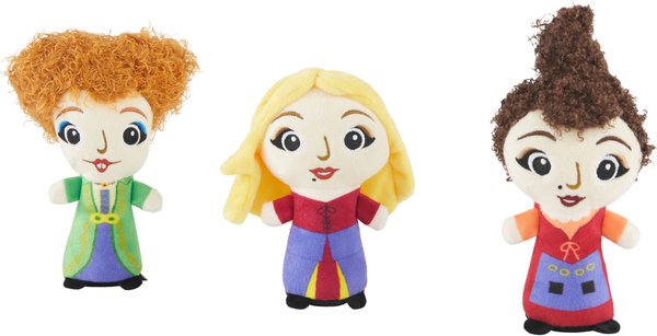 Disney Halloween Hocus Pocus Sanderson Sisters Plush Squeaky Dog Toy, 3 count, Small slide 1 of 4