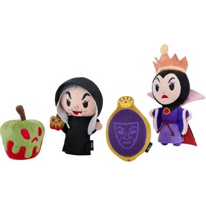 Disney Villains Evil Queen and Witch Plush Squeaky Dog Toy, 4 count