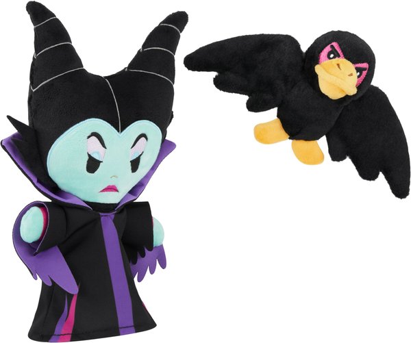 Disney Villains Maleficent and Crow Plush Squeaky Dog Toy, 2 count slide 1 of 4