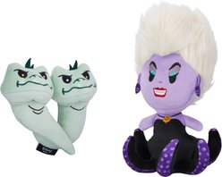 Disney Halloween Villains Ursula & Eels Plush Squeaky Dog Toy, 2 count