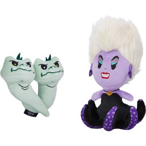 Disney Halloween Villains Ursula & Eels Plush Squeaky Dog Toy, 2 count