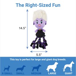 Disney Villains Ursula Plush with Rope Squeaky Dog Toy slide 2 of 3