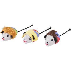 Disney Halloween Hocus Pocus Sanderson Sisters Plush Mice Cat Toy with Catnip, 3 count