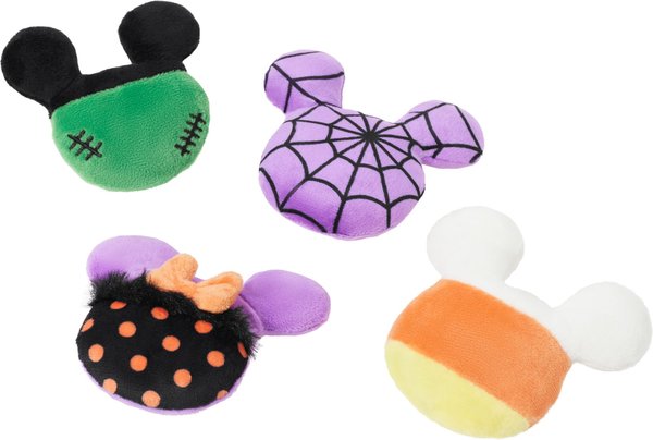 Disney Halloween Mickey & Minnie Mouse Plush Cat Toy with Catnip, 4 count slide 1 of 4