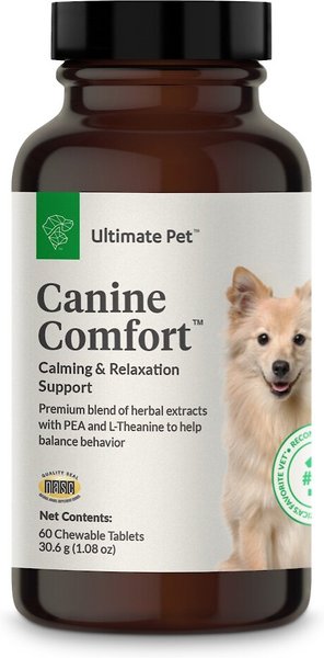 Ultimate Pet Nutrition Canine Comfort Calming & Relaxation Support Supplement for Dogs, 60 count slide 1 of 6