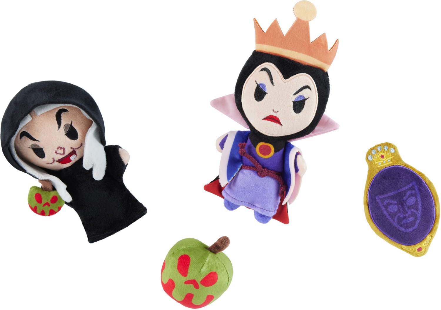 DISNEY Villains Evil Queen & Witch Plush Cat Toy with Catnip, 4 count ...