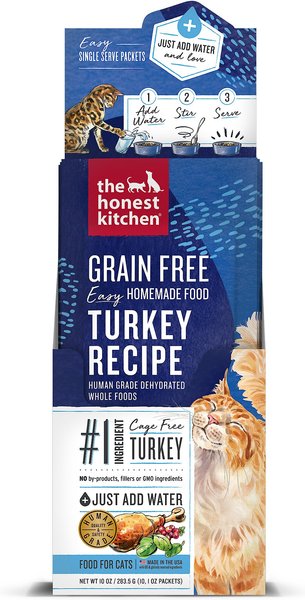 The Honest Kitchen Grain-Free Turkey Dehydrated Cat Food, 10-oz bag slide 1 of 7