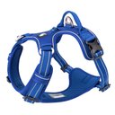 Chai's Choice Premium Quick Release Outdoor Adventure 3M Polyester Reflective Front Clip Dog Harness, Large, Royal Blue