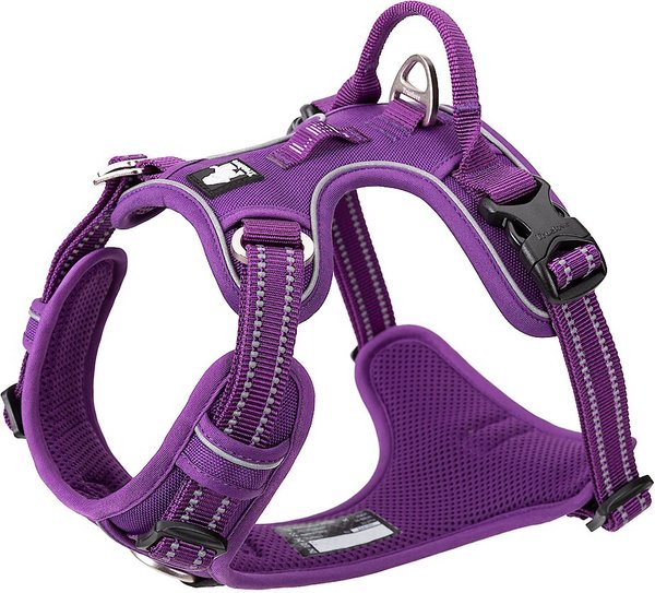 Chai's Choice Premium Quick Release Outdoor Adventure 3M Polyester Reflective Front Clip Dog Harness, Medium, Purple slide 1 of 8